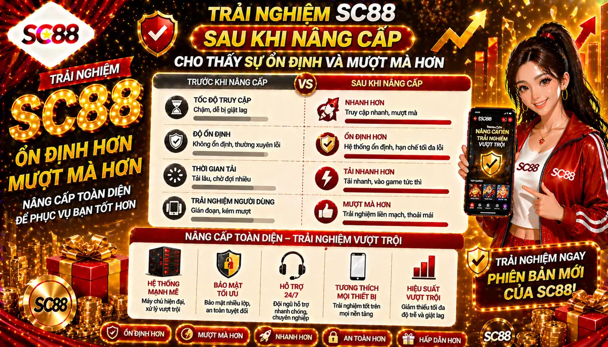 Trải nghiệm SC88 sau khi nâng cấp cho thấy sự ổn định và mượt mà hơn