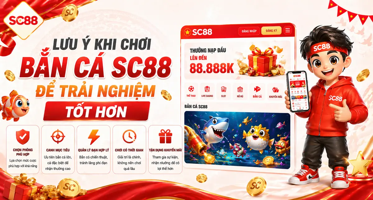 Lưu ý khi chơi bắn cá sc88 để trải nghiệm tốt hơn