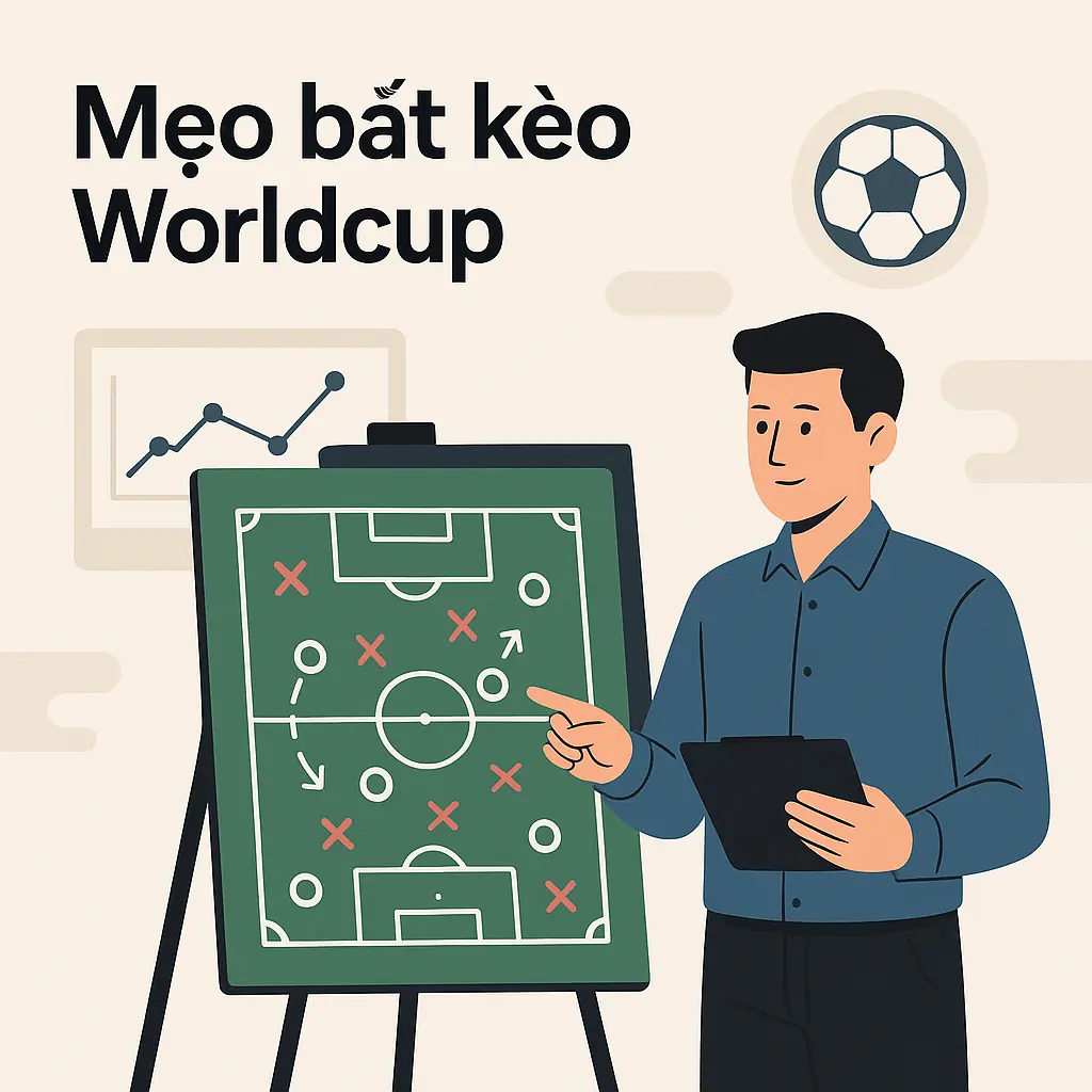 Bảng chiến thuật bóng đá minh họa cách soi đội hình và phong độ tại Worldcup