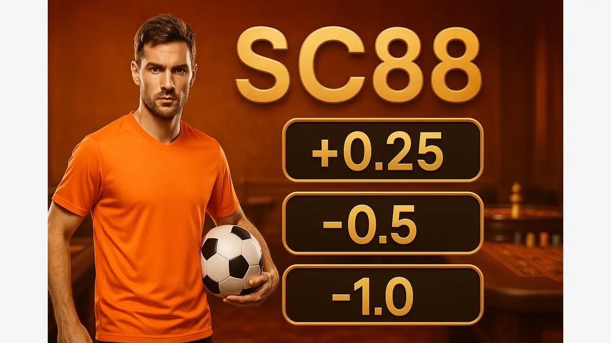 Ví dụ cách đọc kèo châu Á trên SC88 với các mốc chấp 0.25 0.5 và 1.0