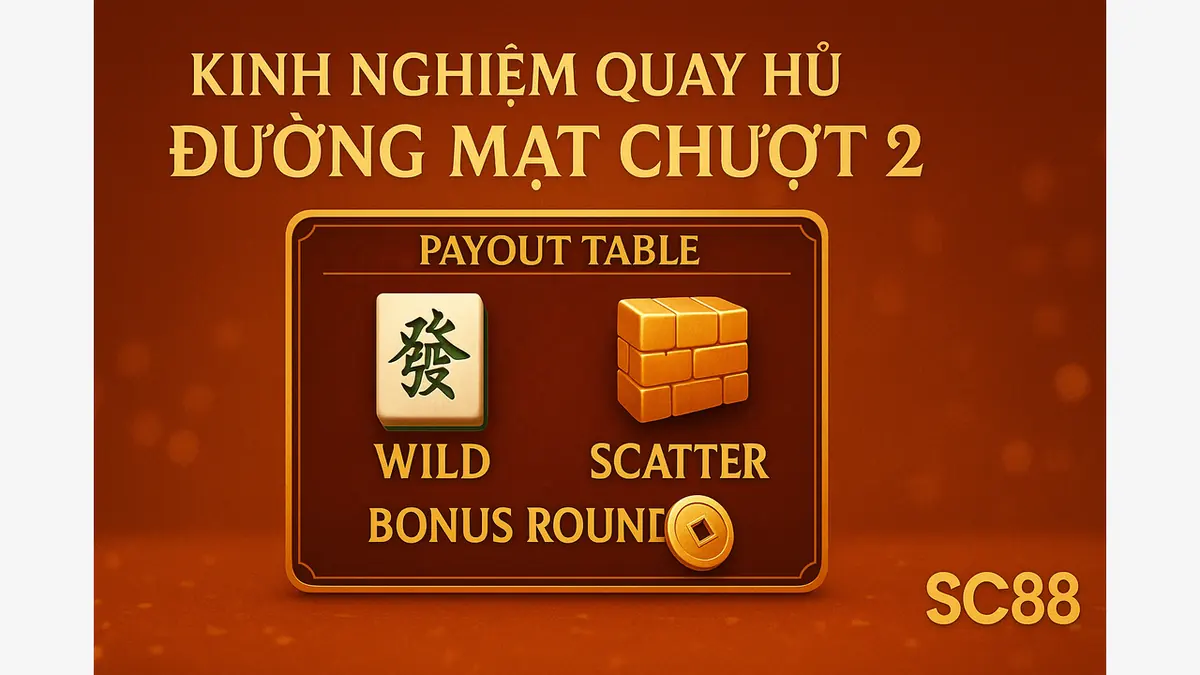 Bảng trả thưởng Đường Mạt Chượt 2 hiển thị Wild Scatter và vòng thưởng